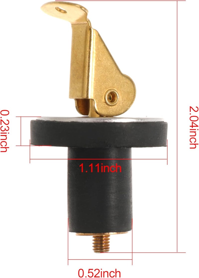 Ciweisah 4 Pack Brass Boat Plug Drain Plug Boat Snap Handle Plug Deck Plug for Boat Marine - Image 2
